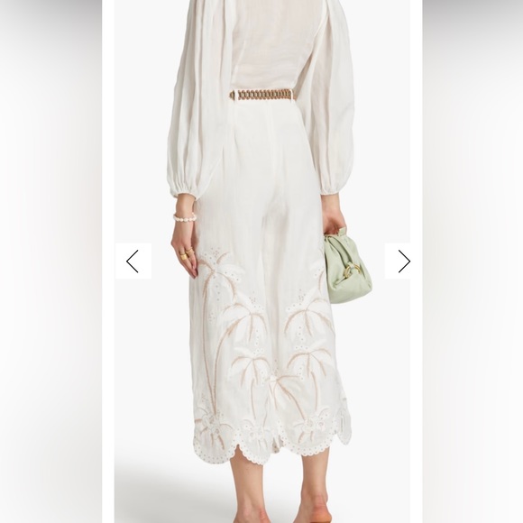 ZIMMERMAN Lyre embroidered cropped trousers- Size 1 - Picture 2 of 10